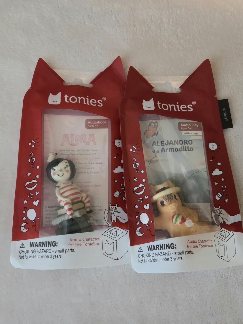 NIP Alma and Alejandro the Armidillo Tonies For Toniebox